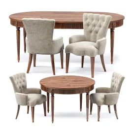 Gustavian extension table toulouse french armchair